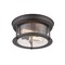 Z-Lite Sonna 2 Light Flush Mount, Bronze And Clear Seedy 727F10-BRZ - alternate 2